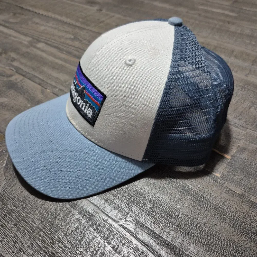 Patagonia Trucker Hat Men One Size Blue Netplus Recycled Cap Snapback Logo